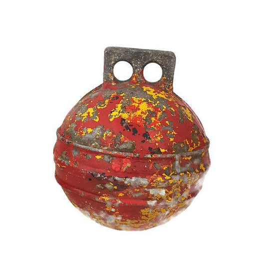 antique nautical fishing buoy / float newfoundland / maine lobster fishing made by phillips grimsby england