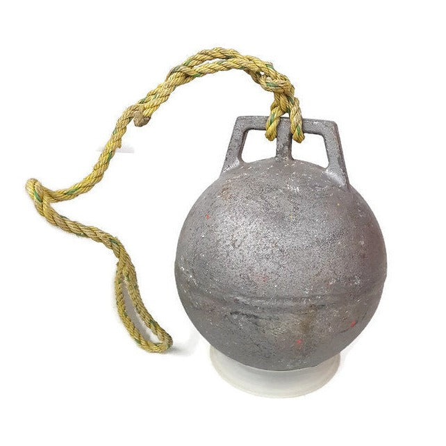 antique nautical fishing buoy / float newfoundland / maine lobster fishing the webster deep water float