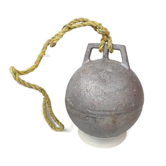 antique nautical fishing buoy / float newfoundland / maine lobster fishing the webster deep water float