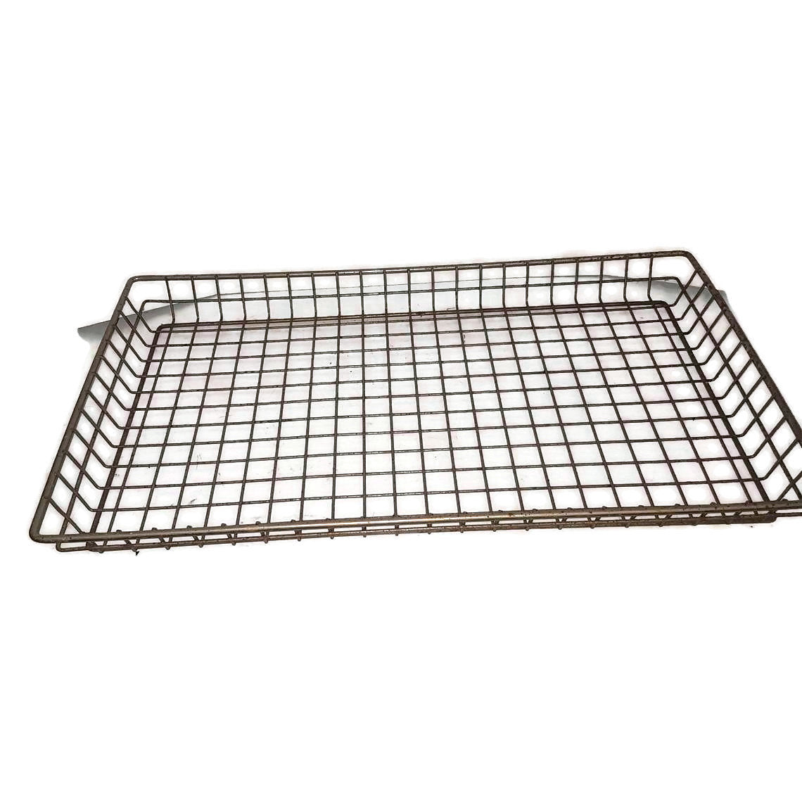 wire basket large vintage industrial large flat wire basket wire bread basket
