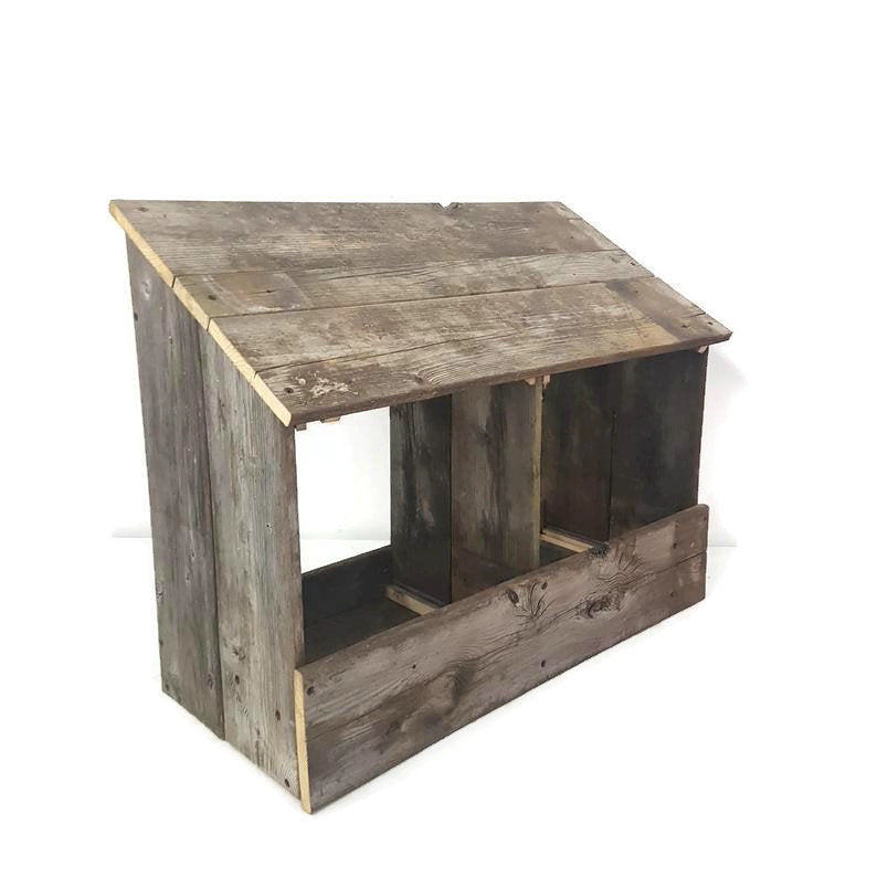 rustic double chicken nesting box chicken coop