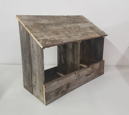 rustic double chicken nesting box chicken coop