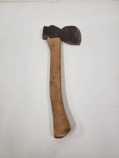 tapered blood hewing hatchet steel head wooden handle