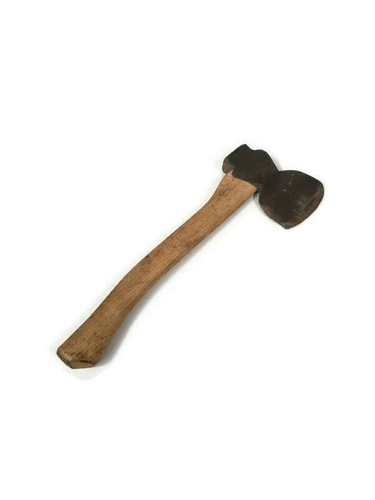 tapered blood hewing hatchet steel head wooden handle