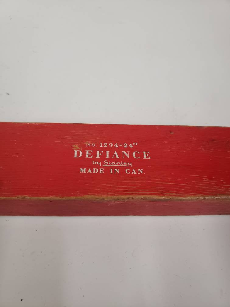 stanley level antique wooden level hand tools stanley defiance model no 1294-24.