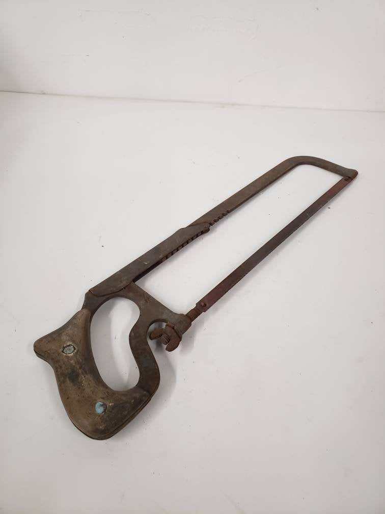 butchers meat saw antique slaughterhouse hand tools