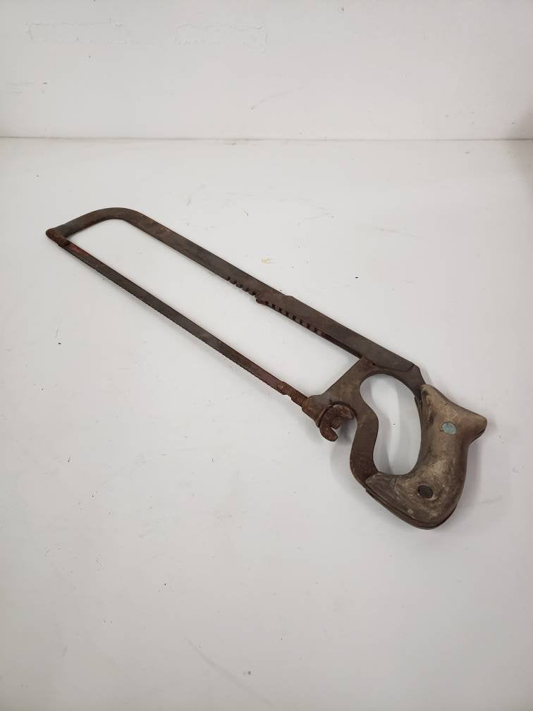 butchers meat saw antique slaughterhouse hand tools