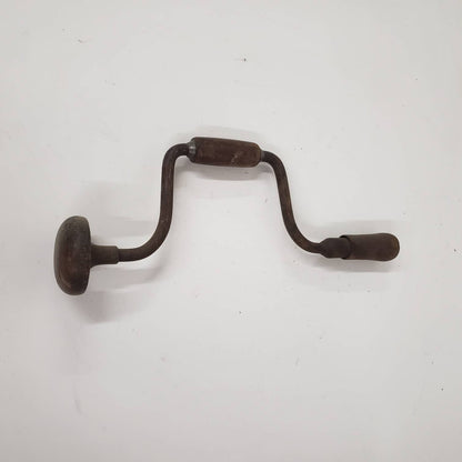 bit brace drill vintage hand crank wooden carpentry hand tools