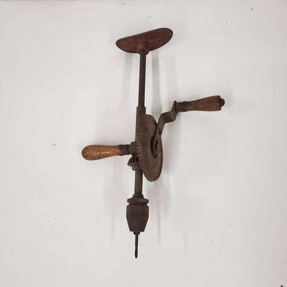 breast drill vintage hand crank carpentry tools