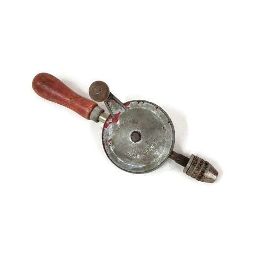 hand crank drill vintage carpentry hand tools