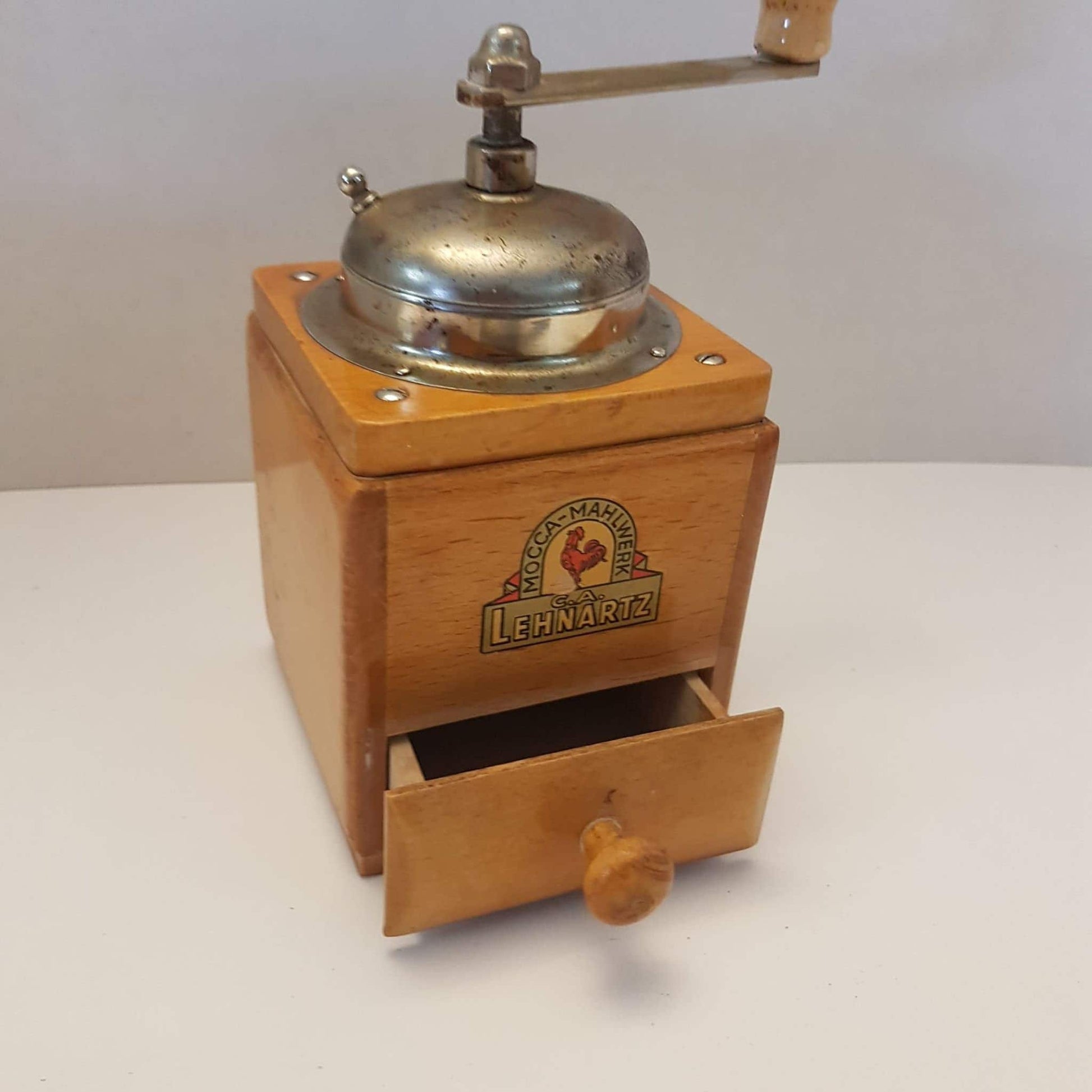 vintage antique authentic stahl-mahlwerk lehnartz german coffee grinder mill