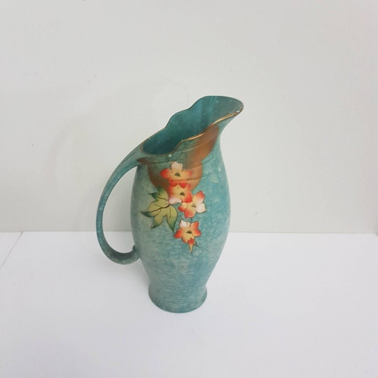 era ware art deco english water pitcher art pottery ranleigh ware