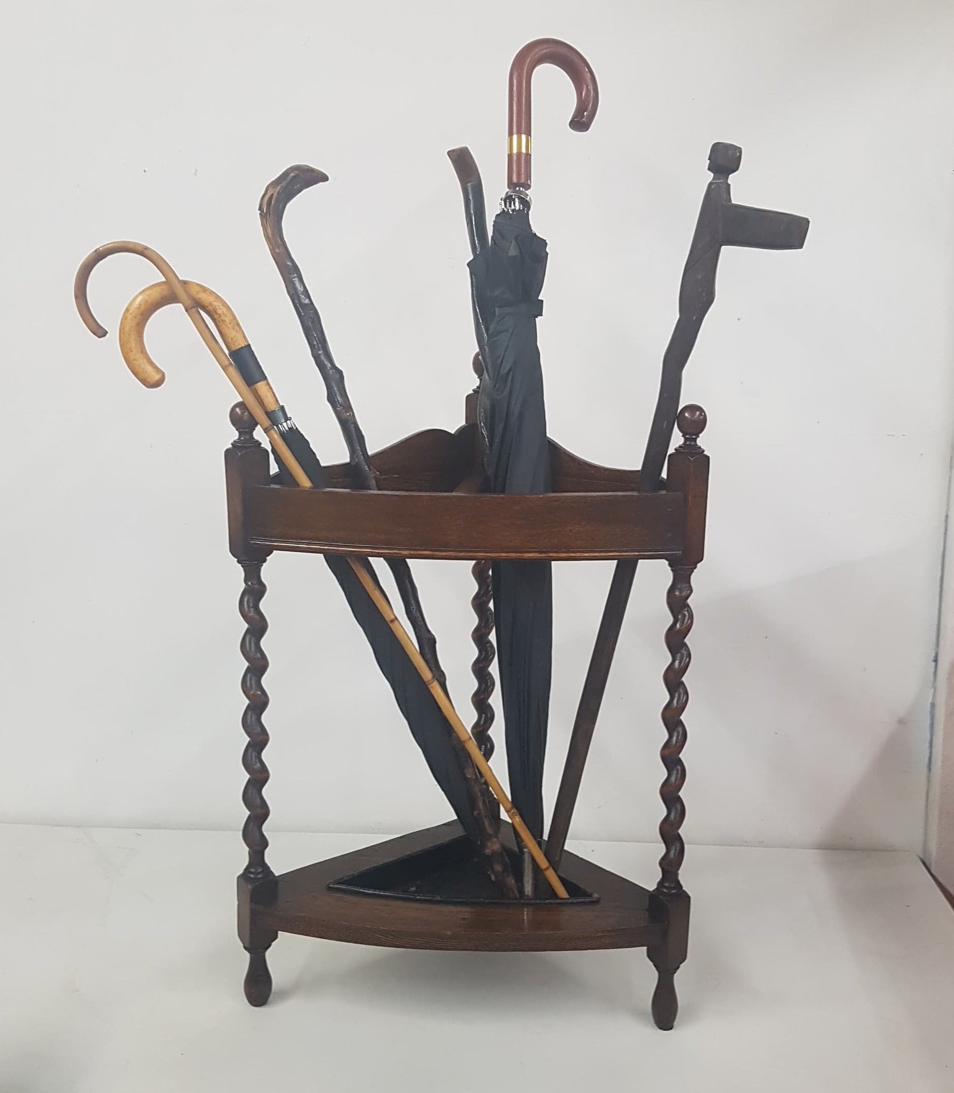 mission oak umbrella stand arts & crafts