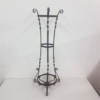 hand forged iron plant stand / umbrella holder