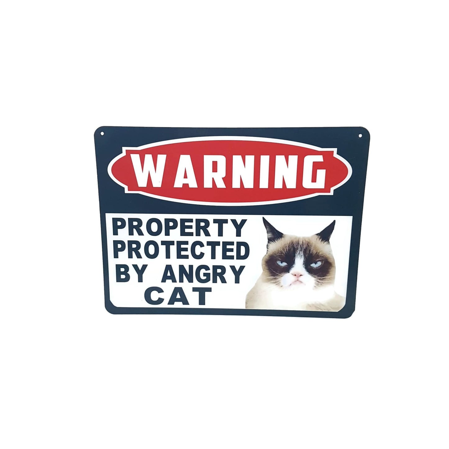 cat sign property warning sign