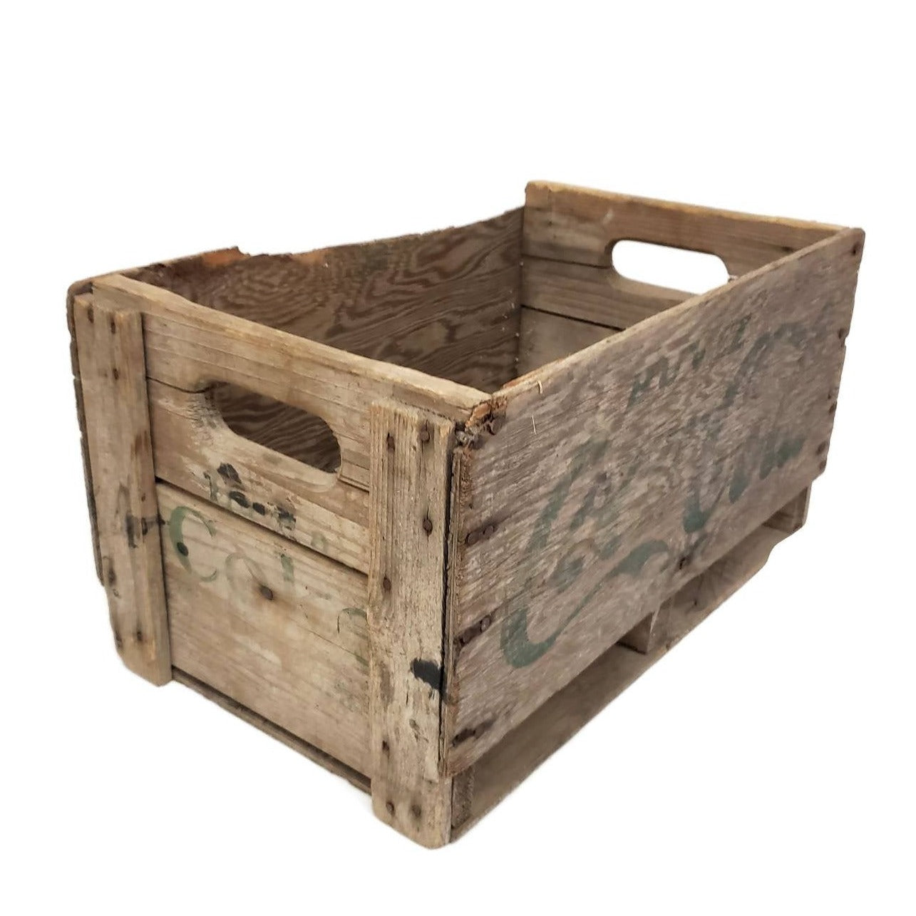 coca-cola crate vintage wooden soda delivery box