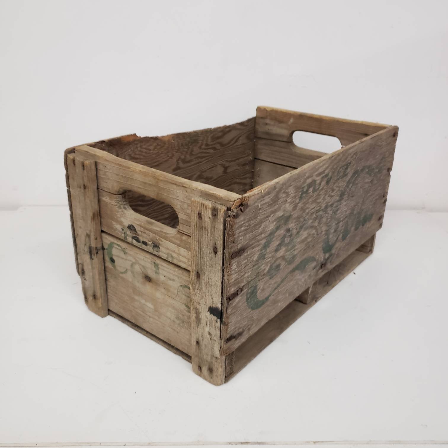coca-cola crate vintage wooden soda delivery box