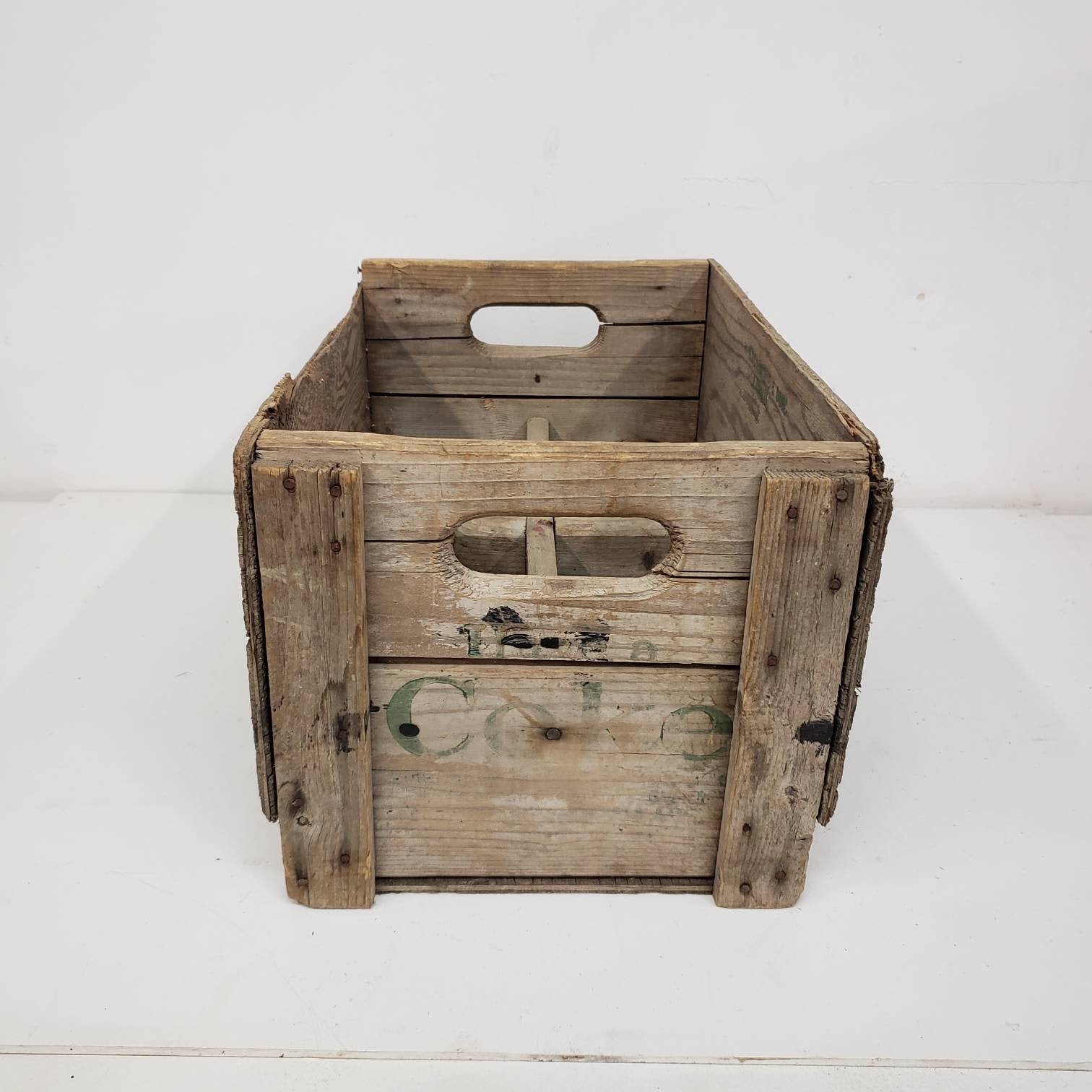 coca-cola crate vintage wooden soda delivery box