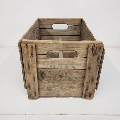 coca-cola crate vintage wooden soda delivery box