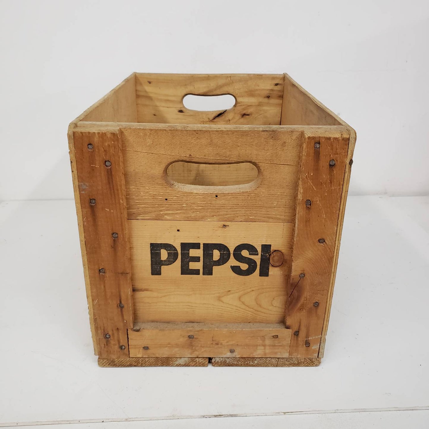 pepsi cola crate vintage wooden soda delivery box