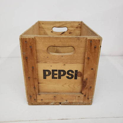 pepsi cola crate vintage wooden soda delivery box