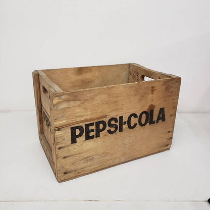 pepsi cola crate vintage wooden soda delivery box