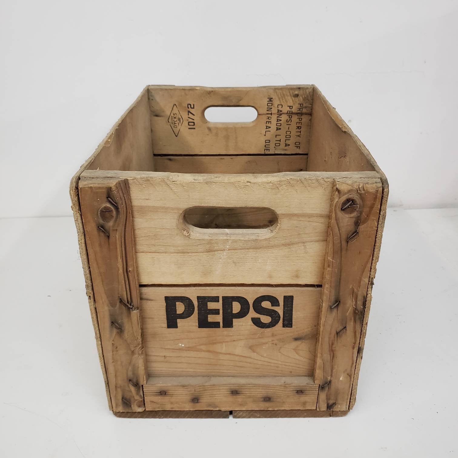 pepsi cola crate vintage wooden soda delivery box