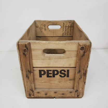 pepsi cola crate vintage wooden soda delivery box