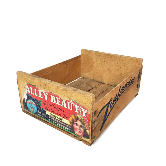 valley beauty crate vintage wooden delivery box