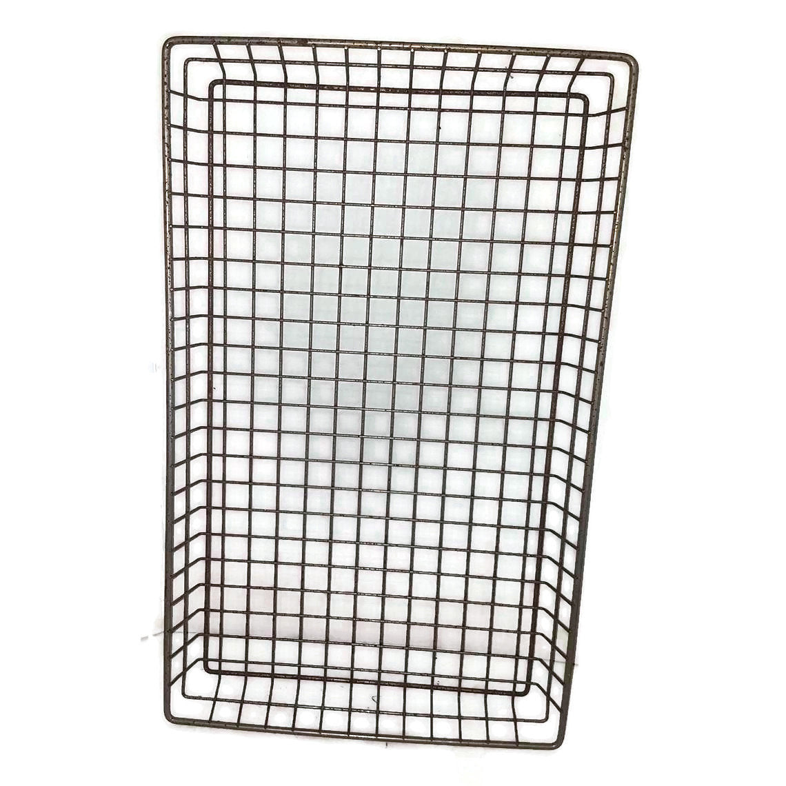 wire basket large vintage industrial large flat wire basket wire bread basket