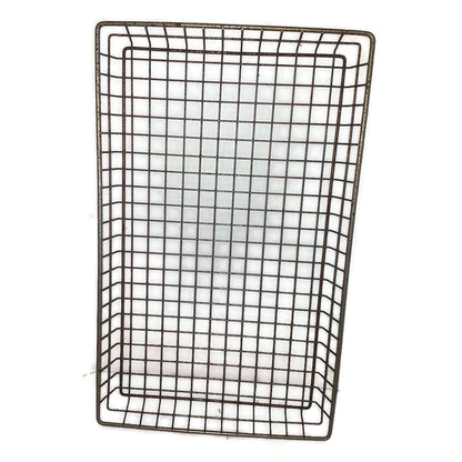 wire basket large vintage industrial large flat wire basket wire bread basket
