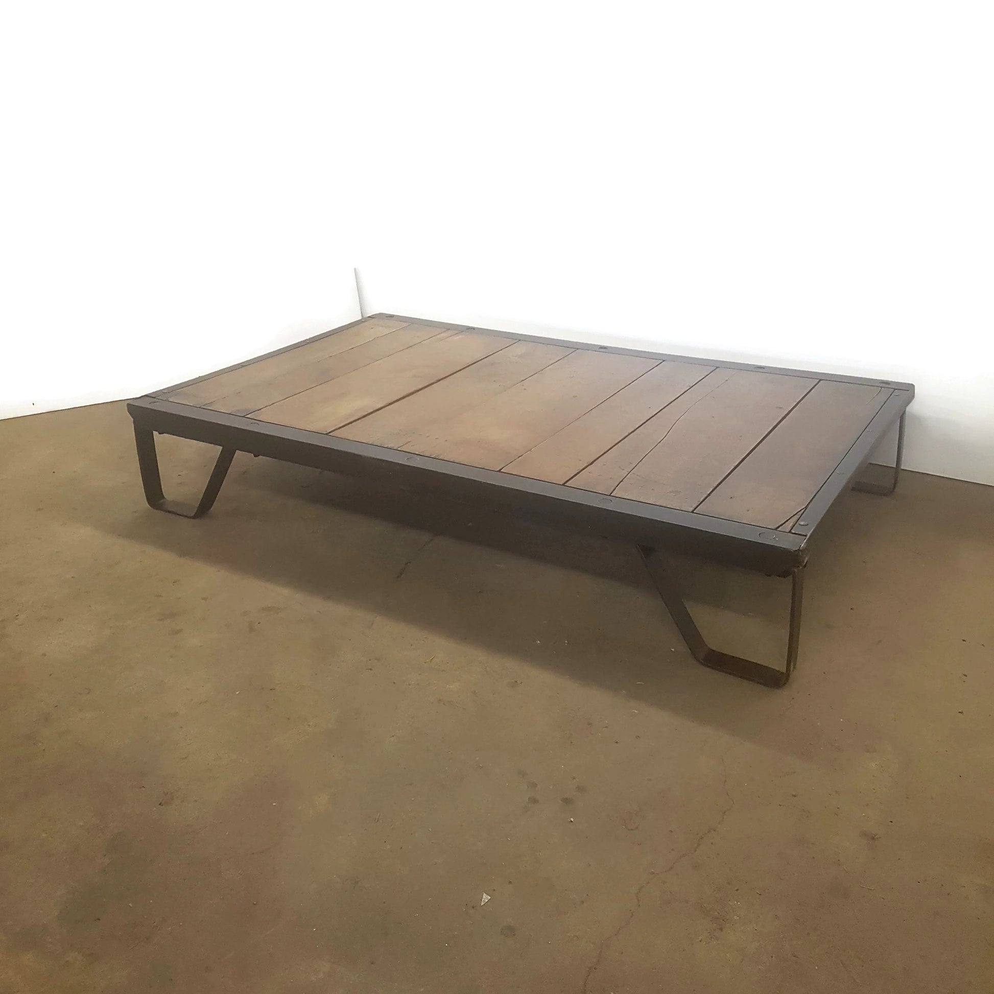 antique steel stringer pallet rocker cart factory pallet
