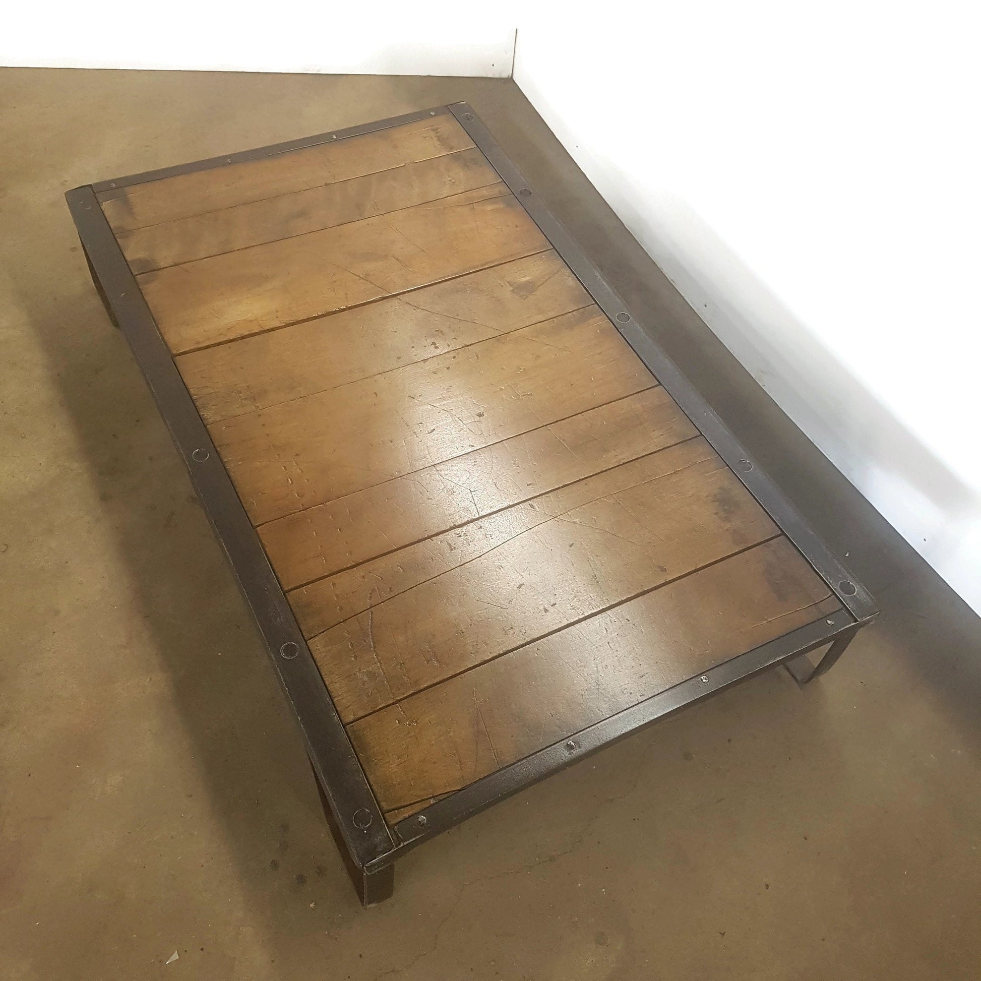 antique steel stringer pallet rocker cart factory pallet