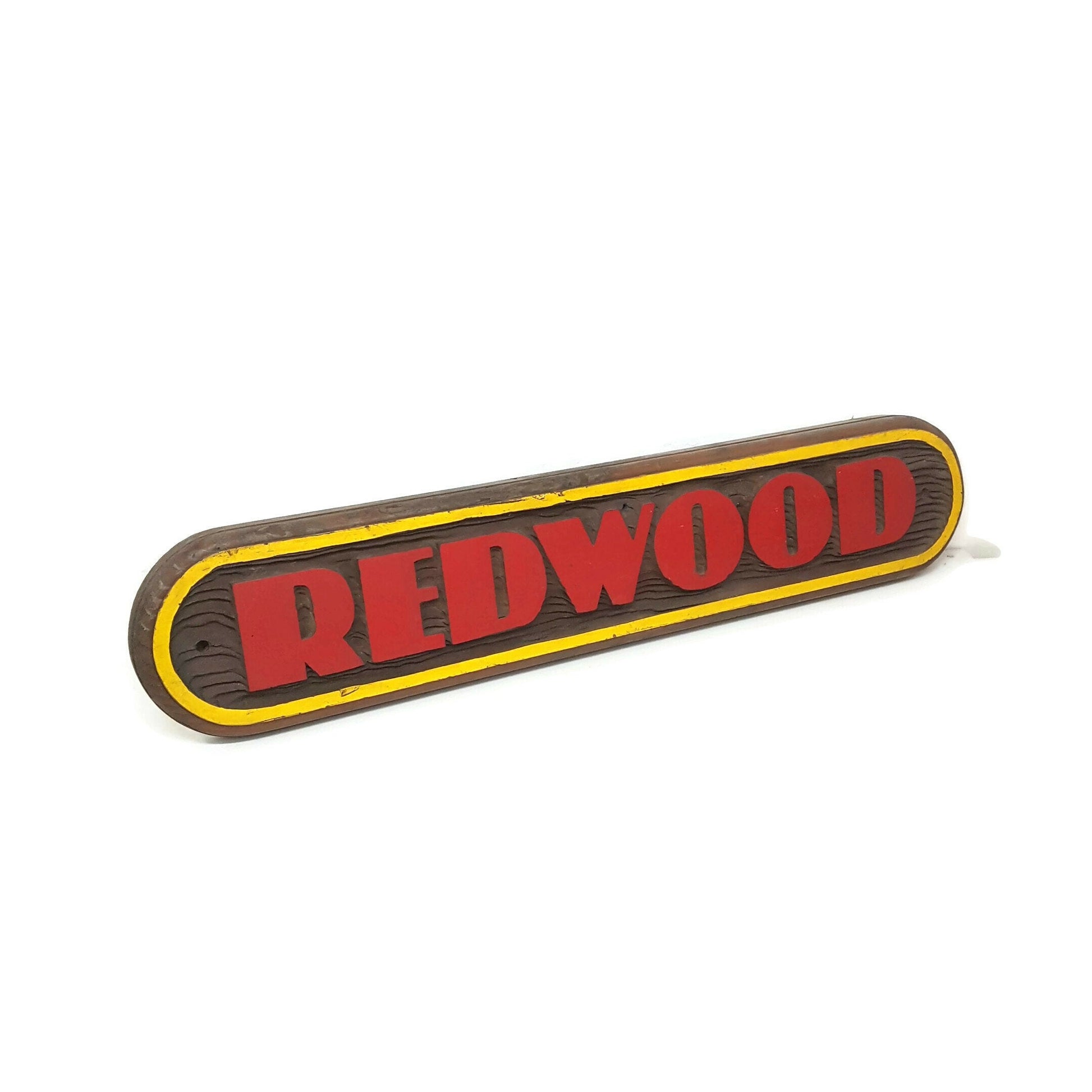 vintage custom redwood cottage sign