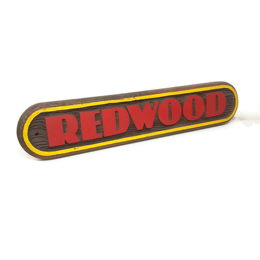 vintage custom redwood cottage sign