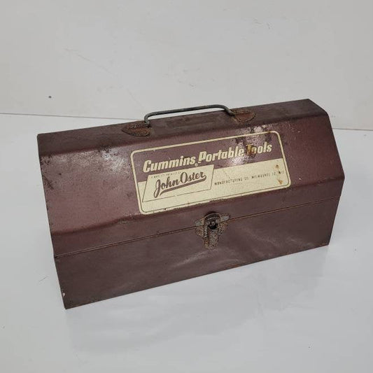vintage tool box cummins portable tools john oster manufacturing co.