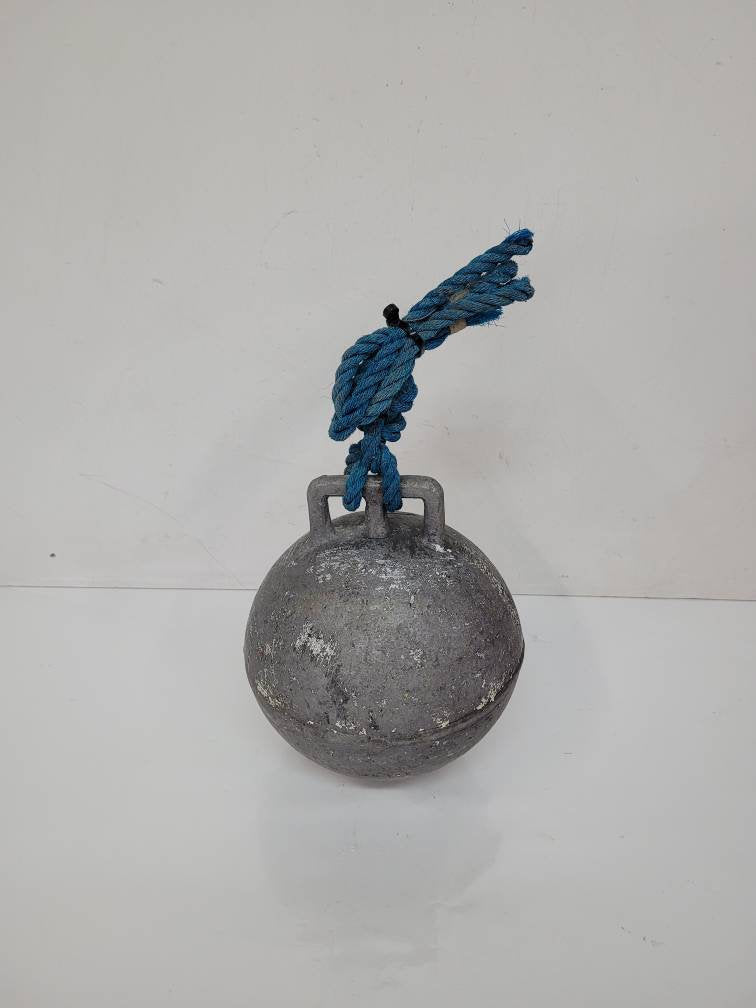 antique nautical fishing buoy / float newfoundland / maine lobster fishing