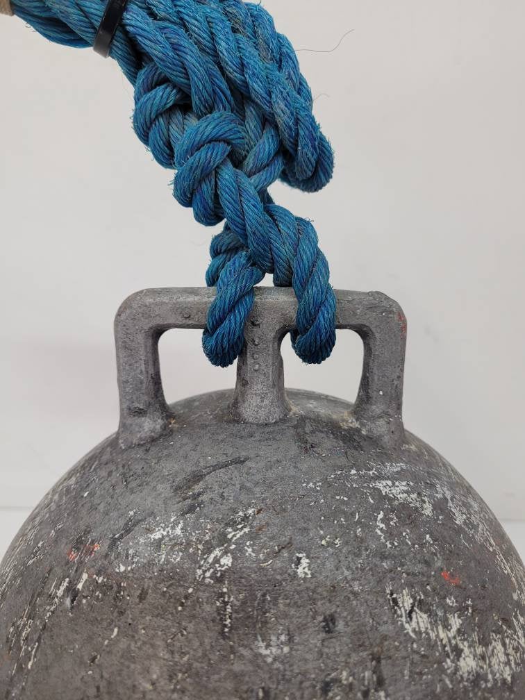 antique nautical fishing buoy / float newfoundland / maine lobster fishing