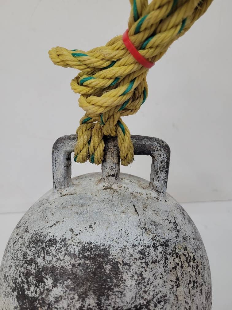 antique nautical fishing buoy / float newfoundland / maine lobster fishing