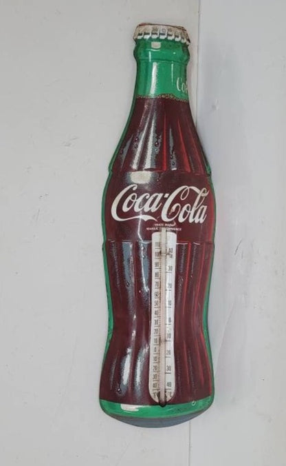 tin coca-cola sign thermometer