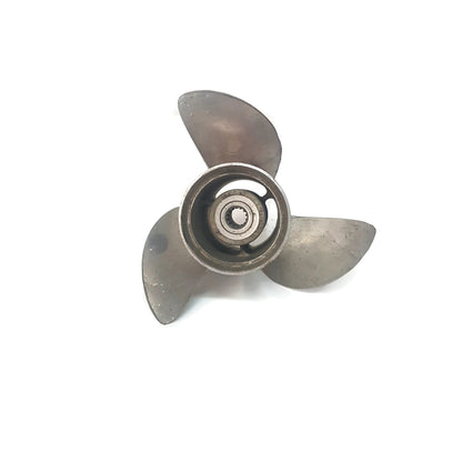 oem evinrude stainless steel propeller 13 3/4 x 15 389948