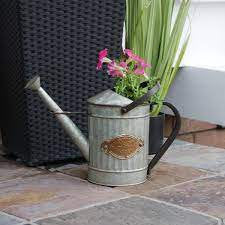 galvanized watering can vintage rustic garden decor