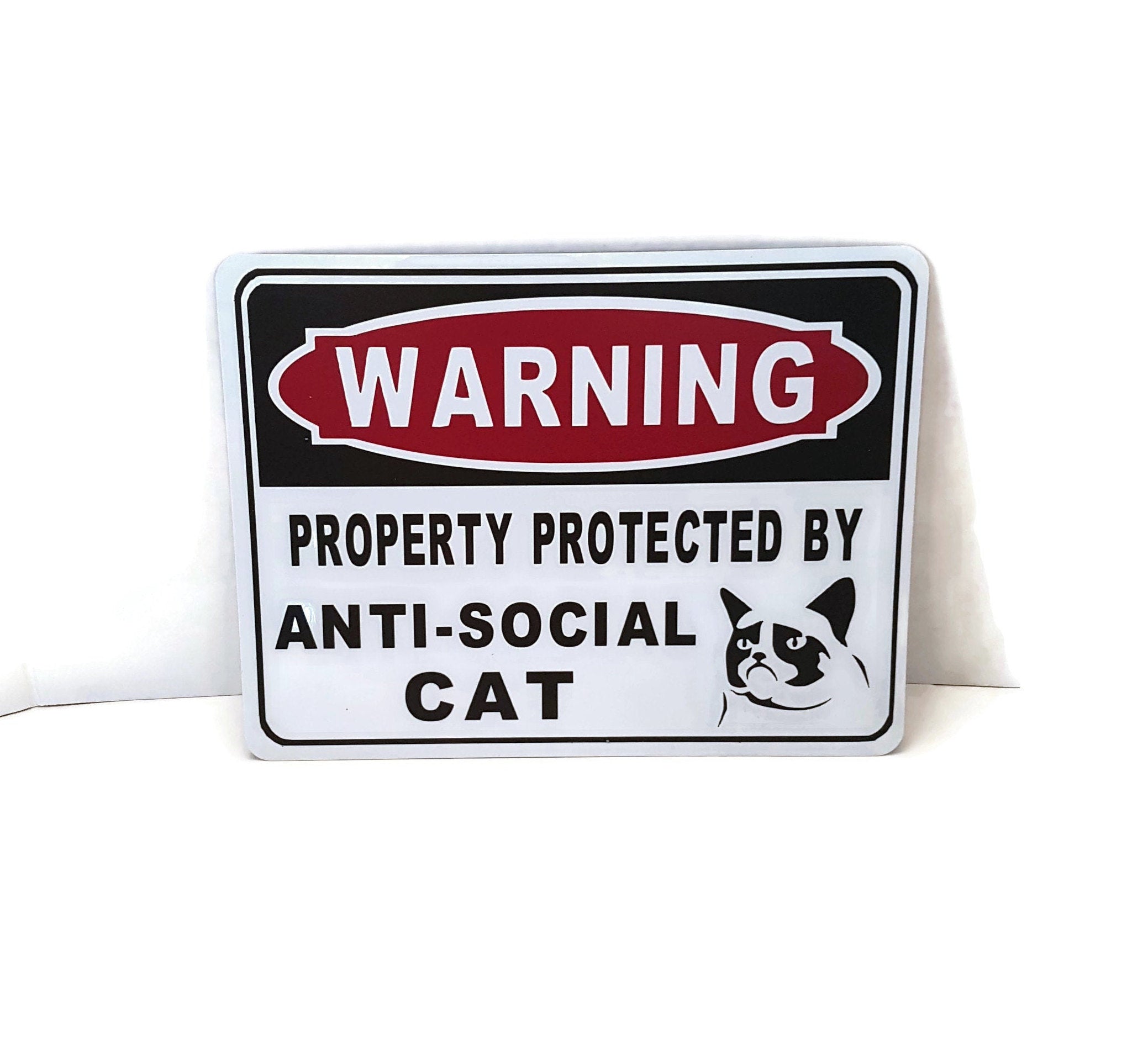 Cat Sign property warning sign – Wainfleet Trading Post