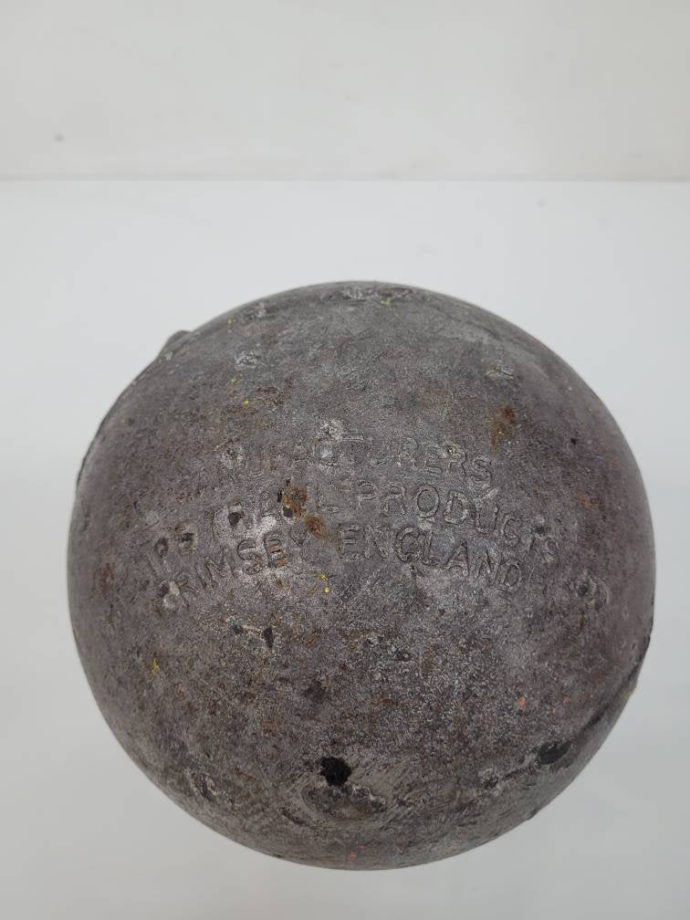 antique nautical fishing buoy / float newfoundland / maine lobster fishing / made in england