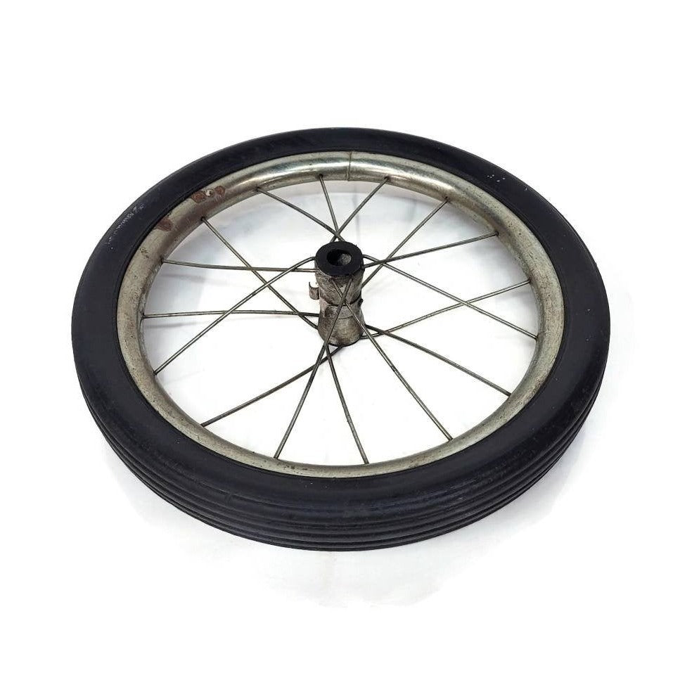 spoked wheels vintage wagon wheels solid rubber tire