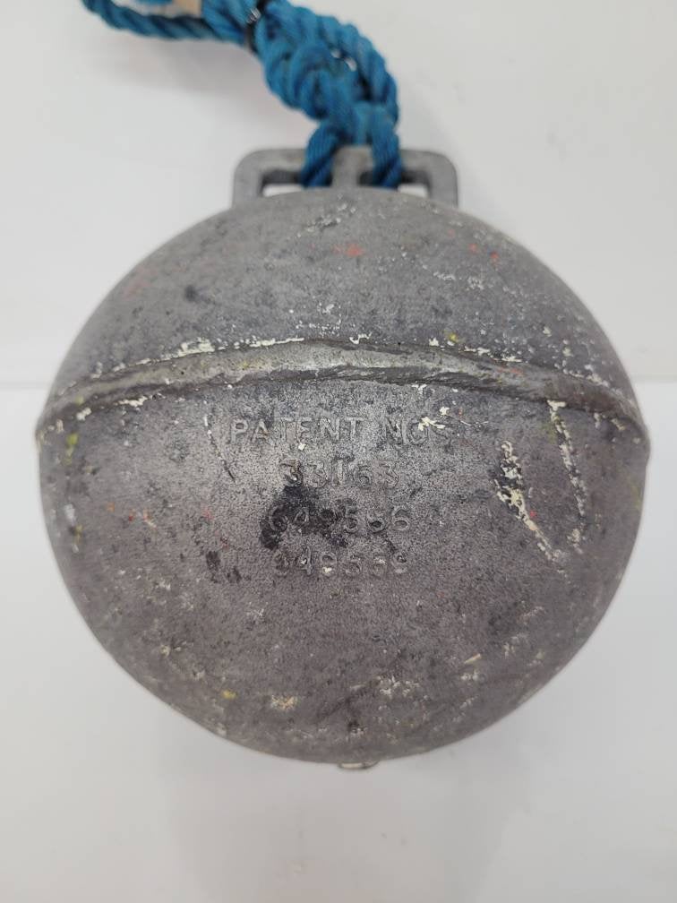 antique nautical fishing buoy / float newfoundland / maine lobster fishing