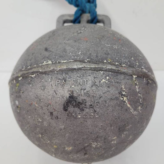 antique nautical fishing buoy / float newfoundland / maine lobster fishing