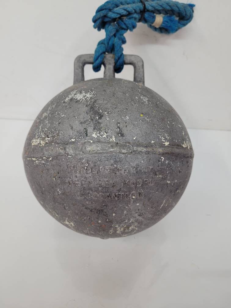 antique nautical fishing buoy / float newfoundland / maine lobster fishing
