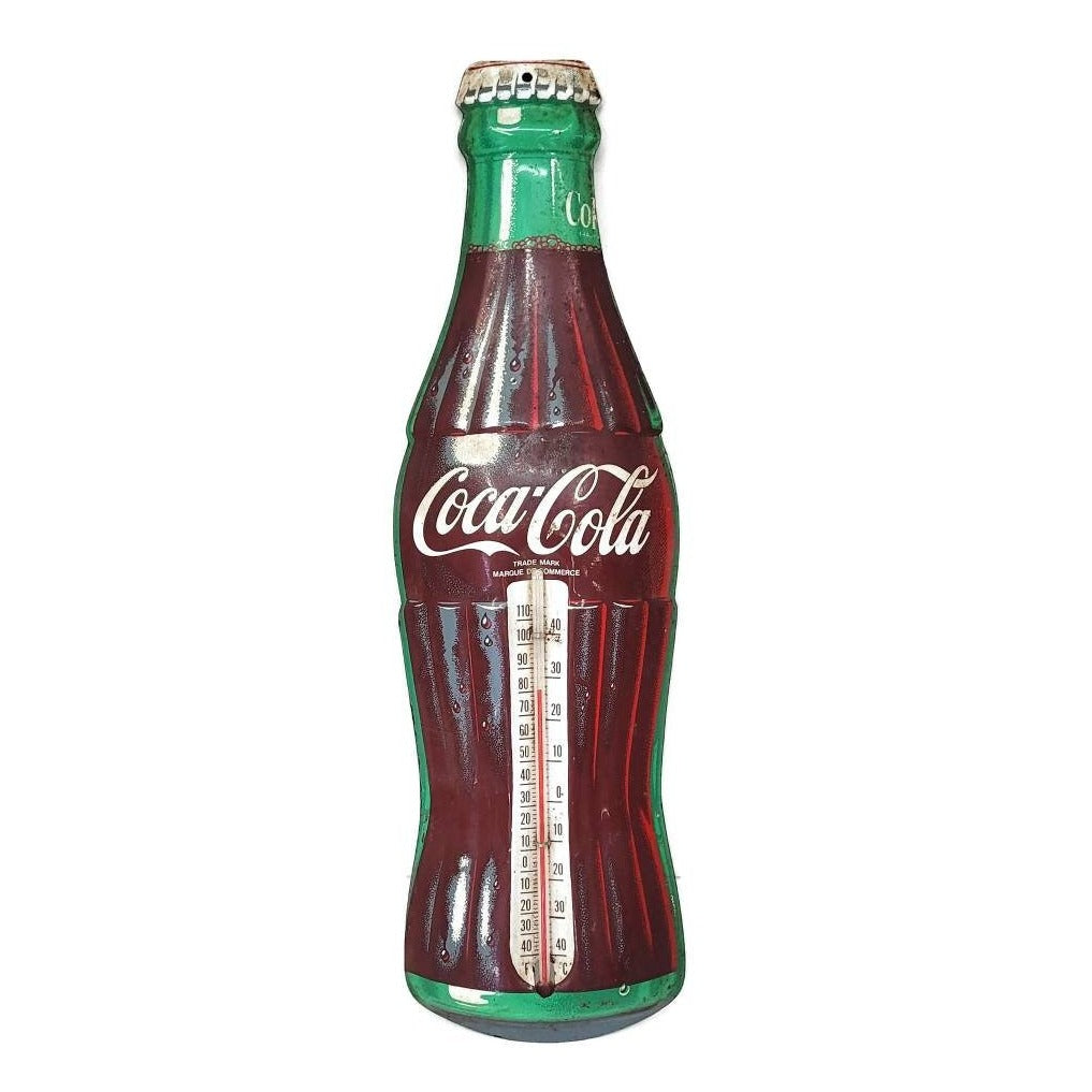 tin coca-cola sign thermometer