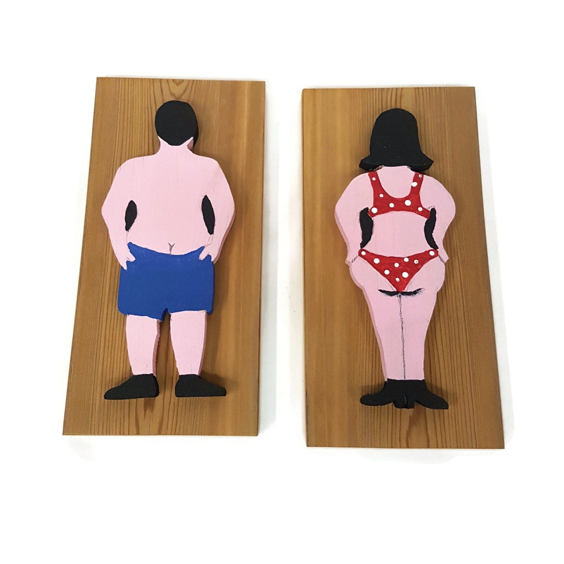 beach house bathroom signs bikini bathing suit